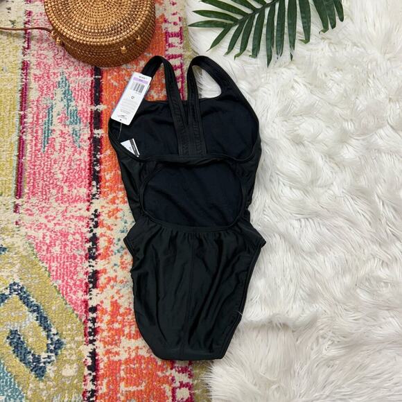 NEW Speedo Black One Piece Swimsuit 6 - Picture 2 of 5
